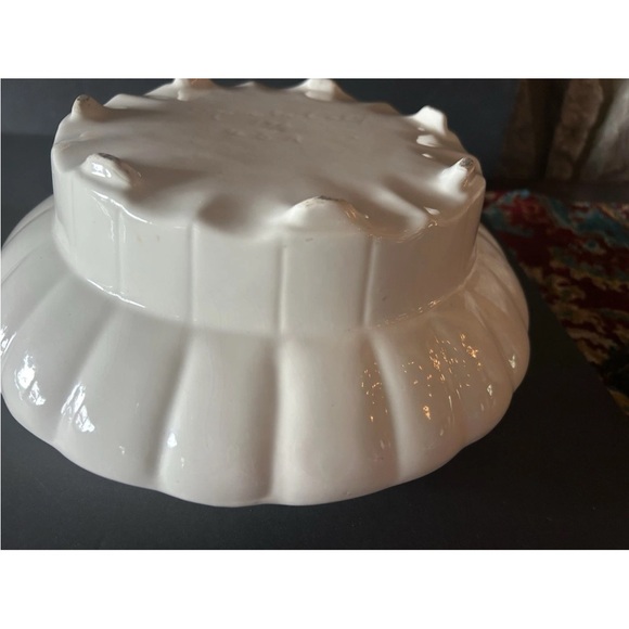 Vintage Soup Tureen California Pottery White Pumpkin Style Lid Ladle 1960s‎ EC - Picture 13 of 14